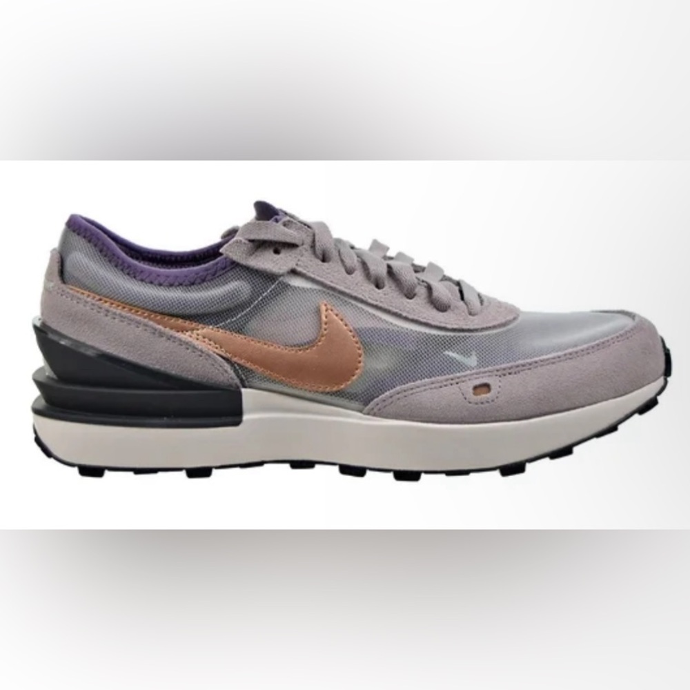 Nike Gray and Bronze Athletic Shoes Nike Waffle One (GS) Big Kids' Shoes Summit